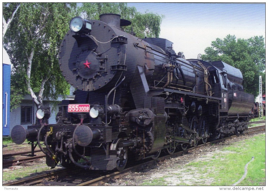 Steam Locomotive No 555-3008 Of ZSR (Slovakian Railways) In Pressburg 2013   -  CPM - Treni