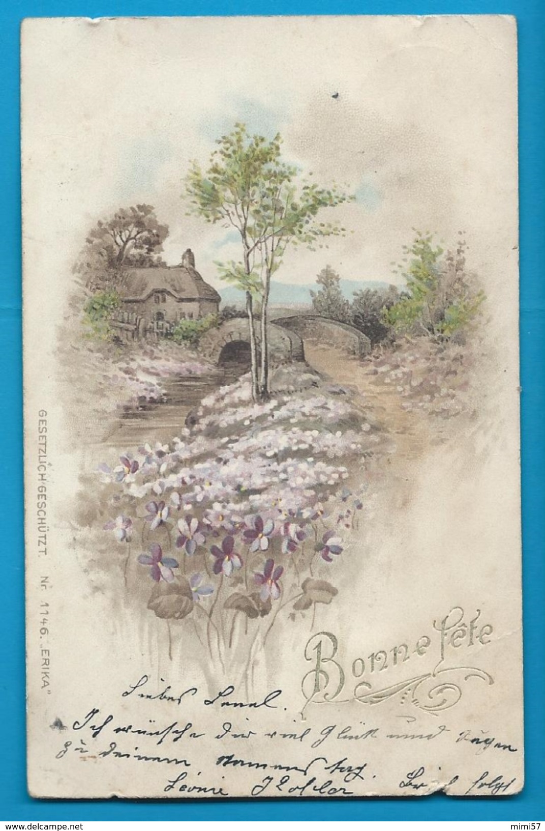 Cachet Postal Jura Suisse De PORRENTRUY 1904 Sur C.P.A. Bonne Fête - Poststempel