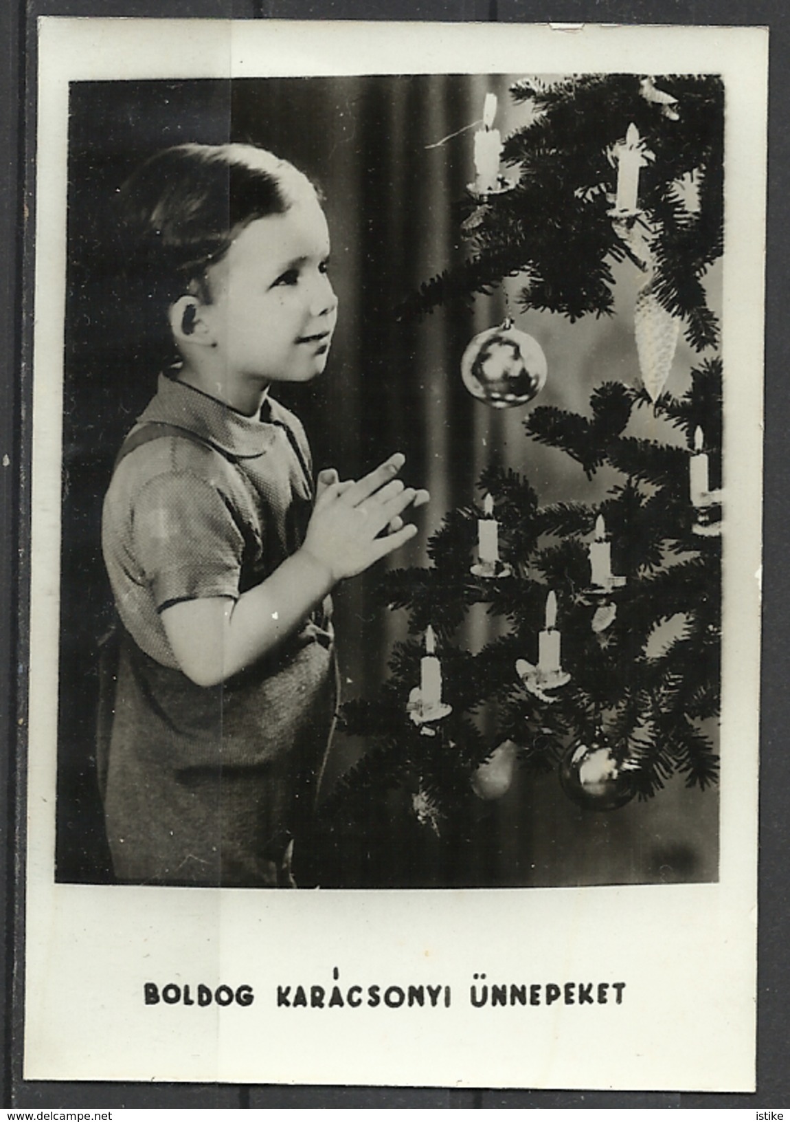 Hungary, Boy At The Christmas Tree, '70s. - Other & Unclassified