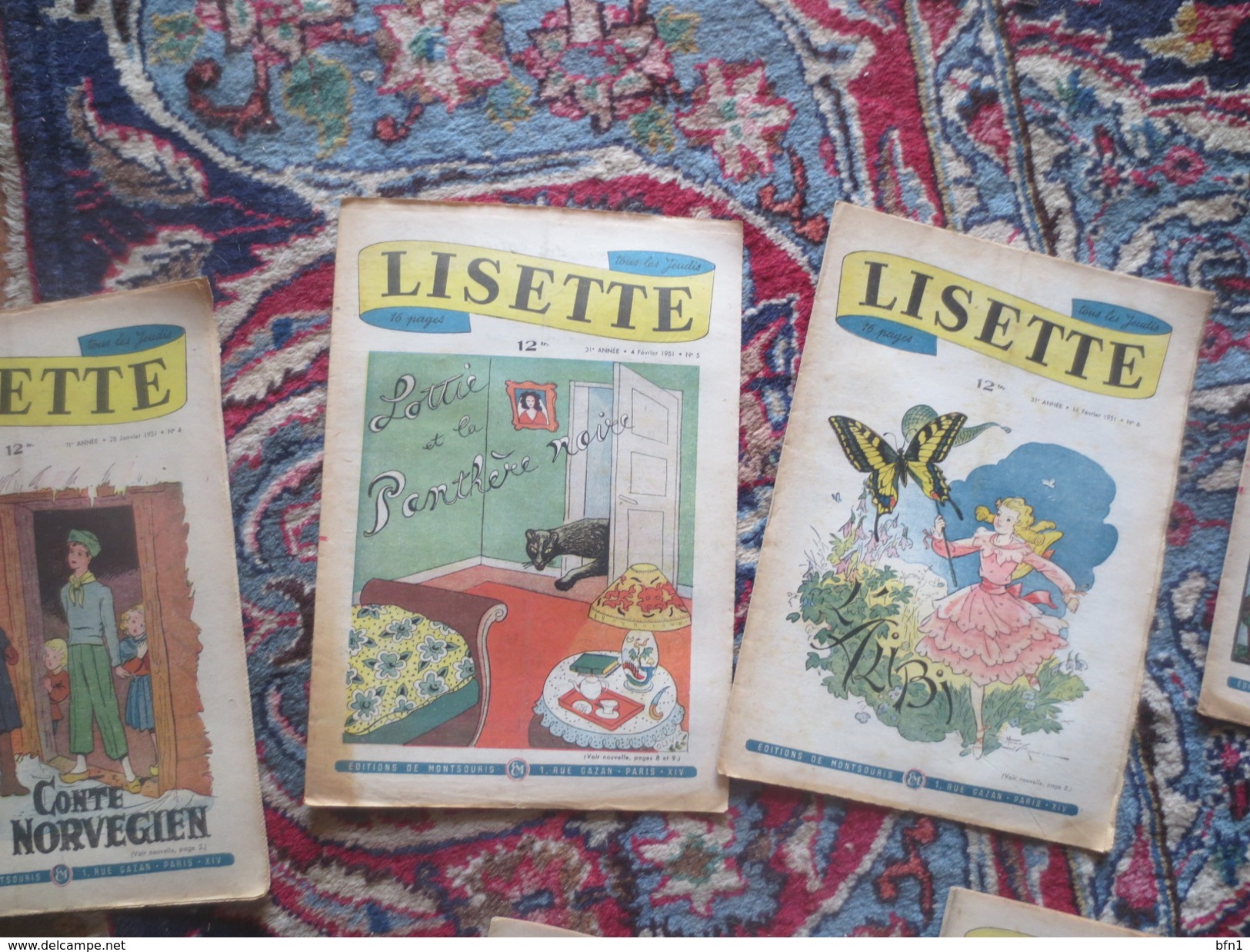 LISETTE - 26 NUMEROS ANNEE 1951- N° 1 à 17- N°20   N° 22 à 26- N°29 à 31 VOIR PHOTOS