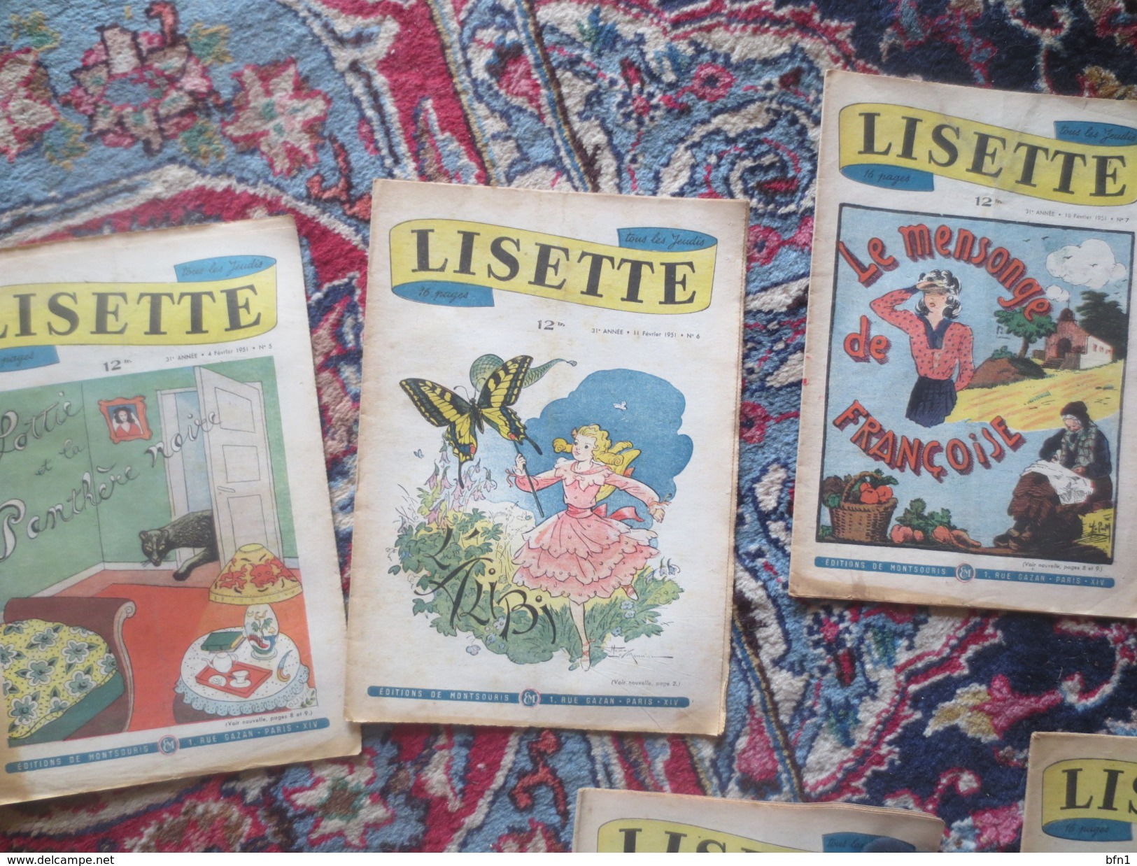 LISETTE - 26 NUMEROS ANNEE 1951- N° 1 à 17- N°20   N° 22 à 26- N°29 à 31 VOIR PHOTOS