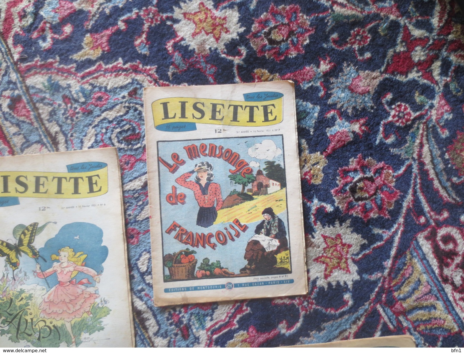 LISETTE - 26 NUMEROS ANNEE 1951- N° 1 à 17- N°20   N° 22 à 26- N°29 à 31 VOIR PHOTOS