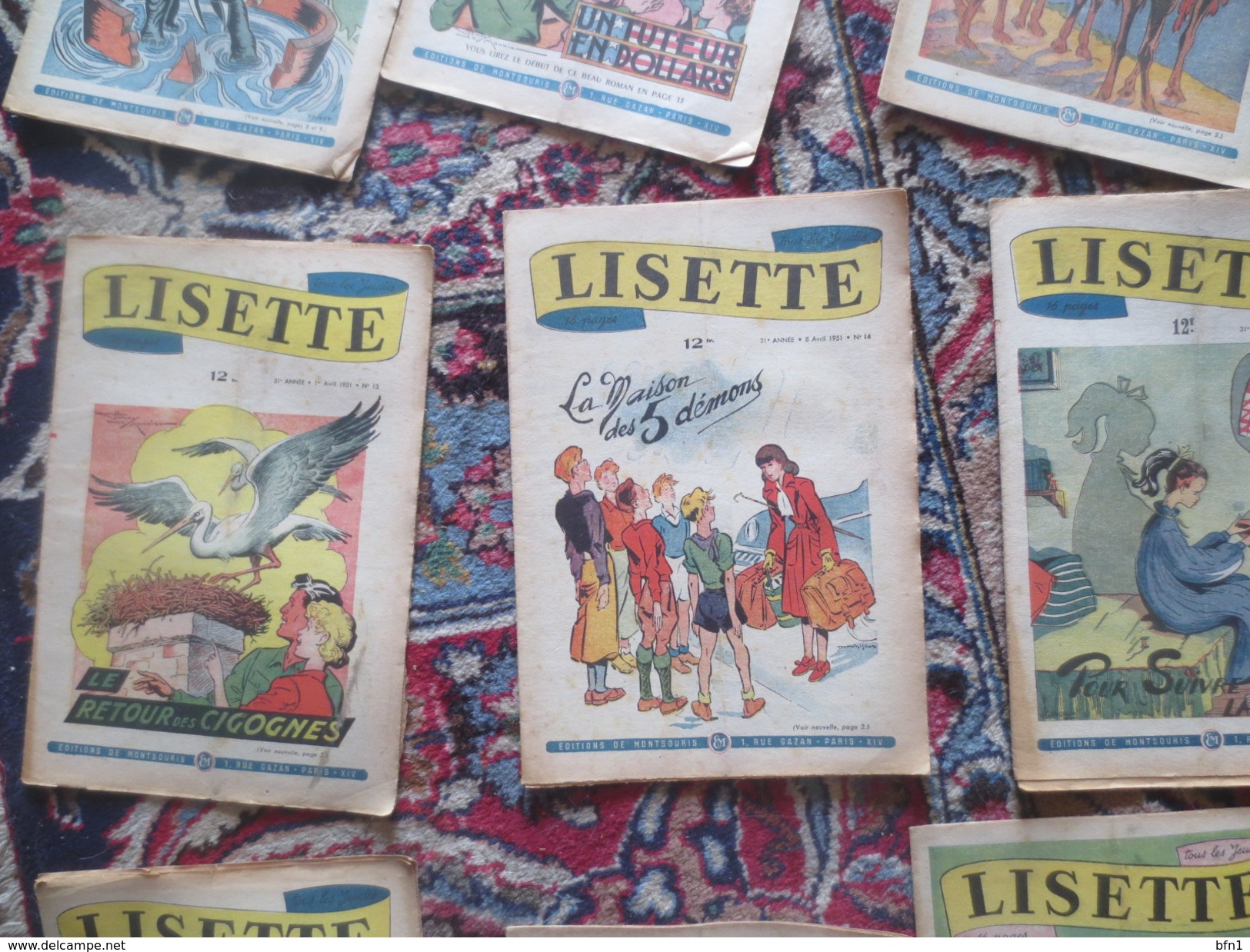 LISETTE - 26 NUMEROS ANNEE 1951- N° 1 à 17- N°20   N° 22 à 26- N°29 à 31 VOIR PHOTOS