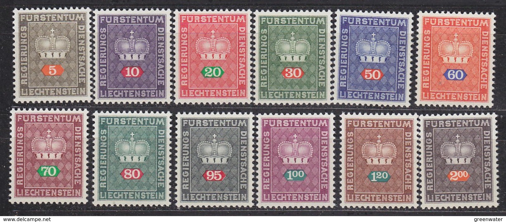 Liechtenstein 1968/1969 Dienstmarken 12v ** Mnh (33972) - Service