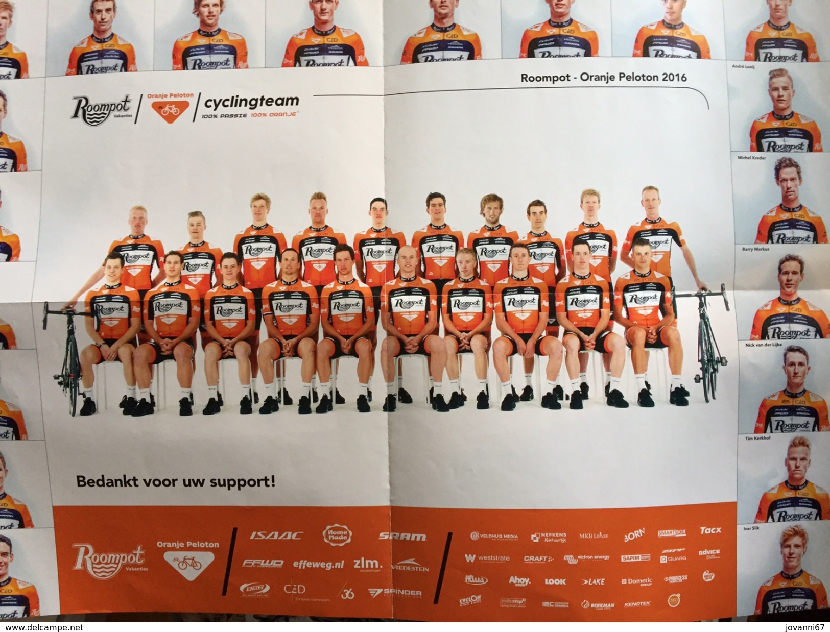 Poster Roompot Cycling Team 2016 - Wielrennen