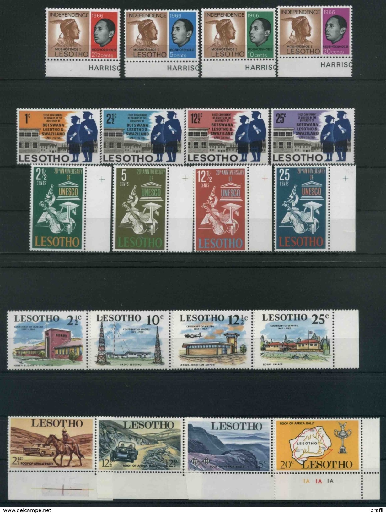 1966 Lesotho, Lotto Serie Complete , Serie Complete Nuove (**) - Lesotho (1966-...)