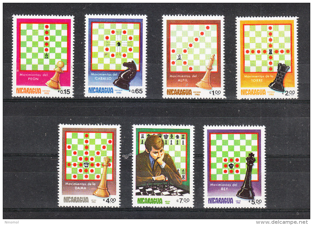 Nicaragua   -   1983.  Scacchi.  Chess. Complete MNH Set - Scacchi