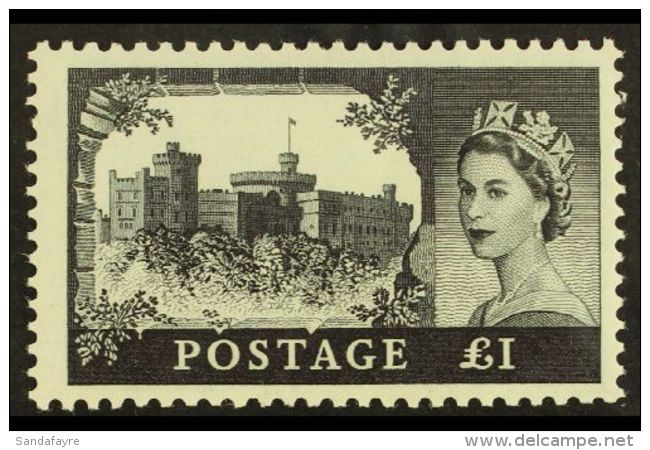 1959-68 &pound;1 Black Windsor Castle, DLR Printing, SG 598, Never Hinged Mint. For More Images, Please Visit... - Autres & Non Classés