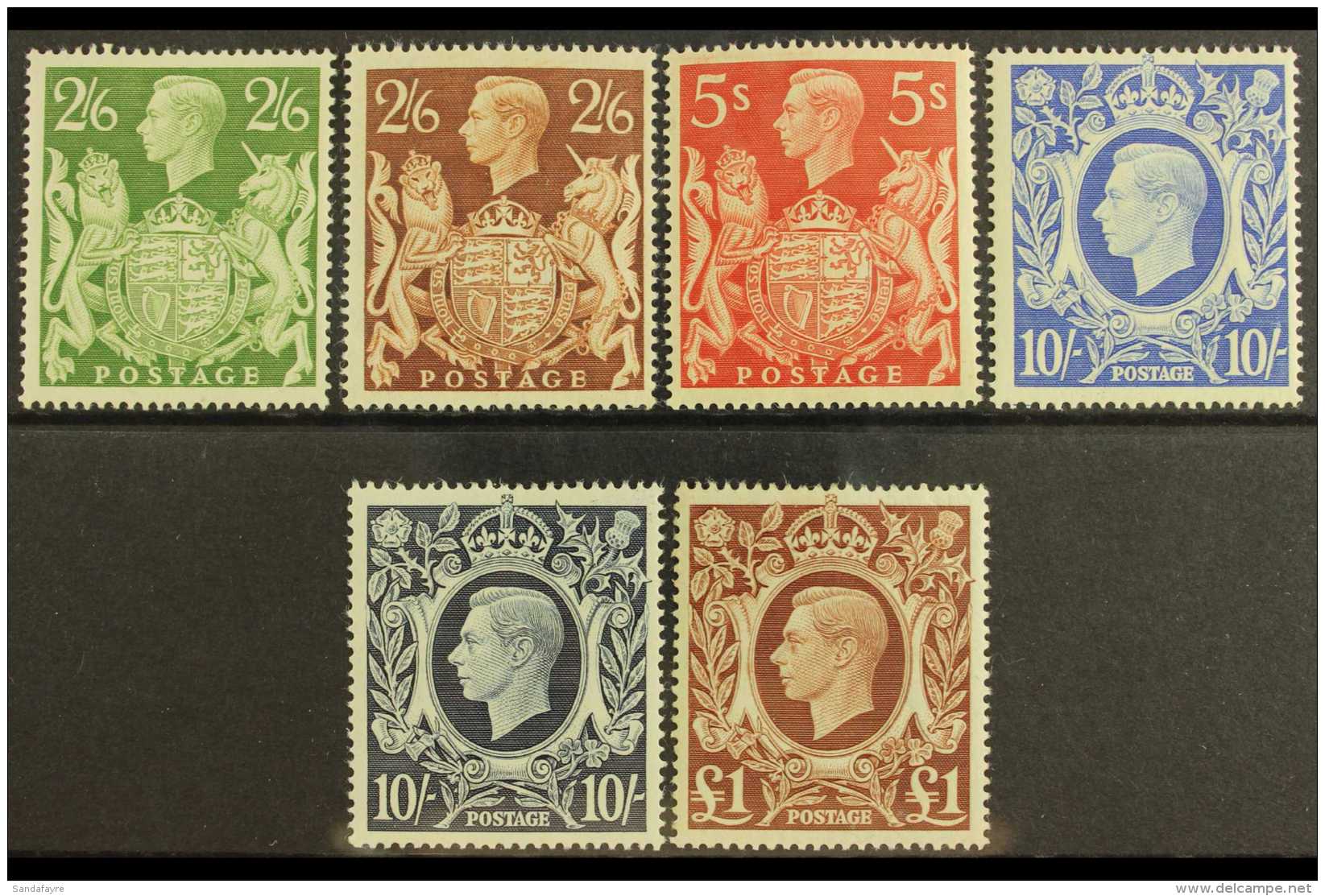 1939-48 High Value Set, SG 476/8c, Never Hinged Mint (6 Stamps) For More Images, Please Visit... - Non Classés