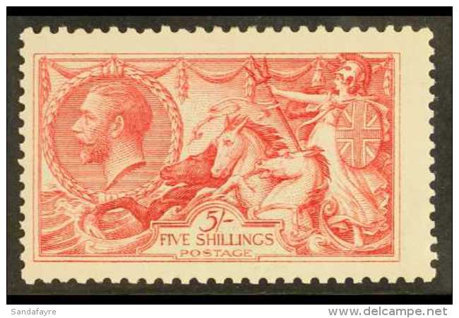 1913 5s Rose Carmine, Waterlow Seahorse, SG 401, Fine Mint But With Tiny Thin At Foot. Cat &pound;625. For More... - Unclassified