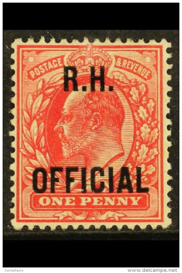 R. H. OFFICIAL 1902 1d Scarlet, SG O92, Very Fine Mint. For More Images, Please Visit... - Non Classés