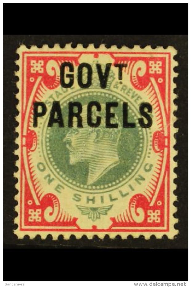 GOVT. PARCELS 1902 1s Dull Green And Carmine, SG O78, Mint With Light Horizontal Crease, Cat &pound;1350. For More... - Unclassified