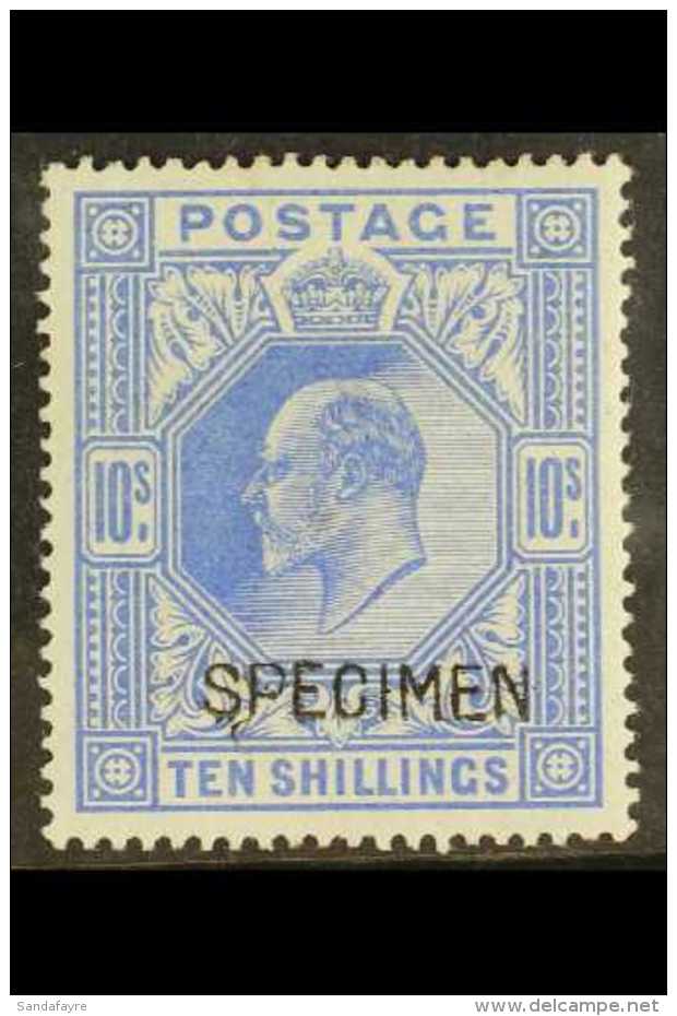 1902 10s Ultramarine Ed VII, Ovptd "Specimen", SG 265s, Very Fine And Fresh Mint. For More Images, Please Visit... - Non Classés