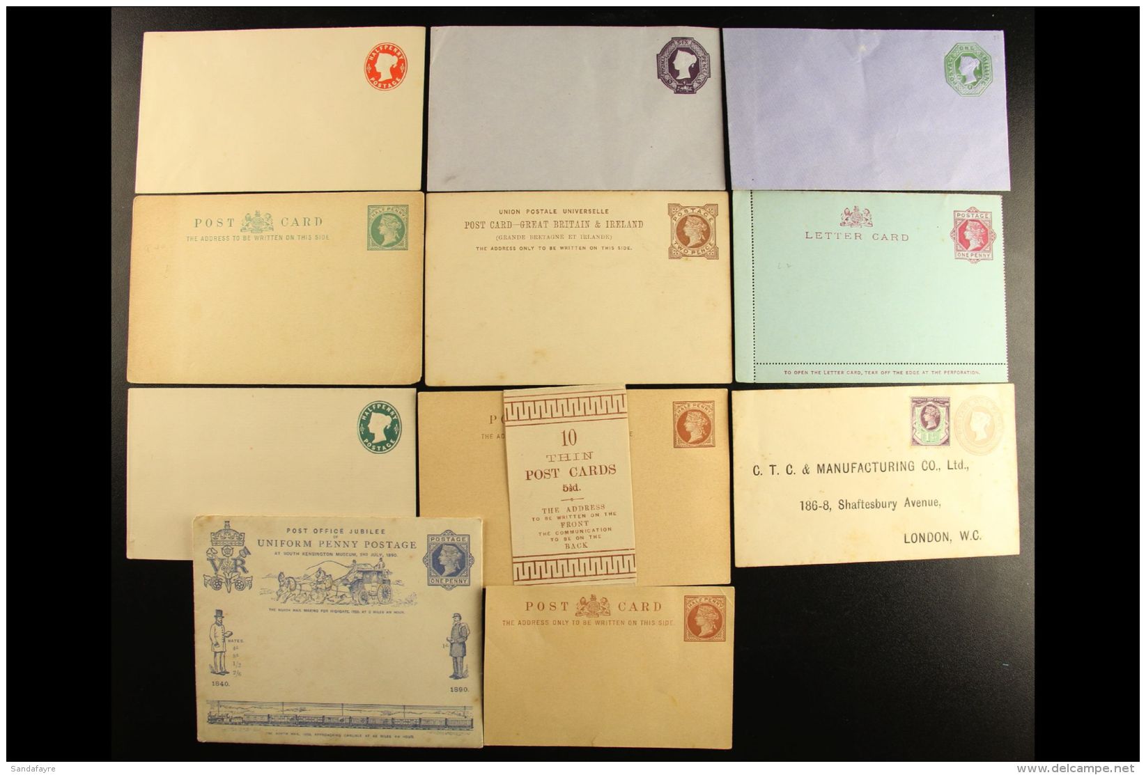 POSTAL STATIONERY An All Different Unused Group Of QV Cards And Envelopes, Incl 6d And 1s "embossed Type"... - Autres & Non Classés