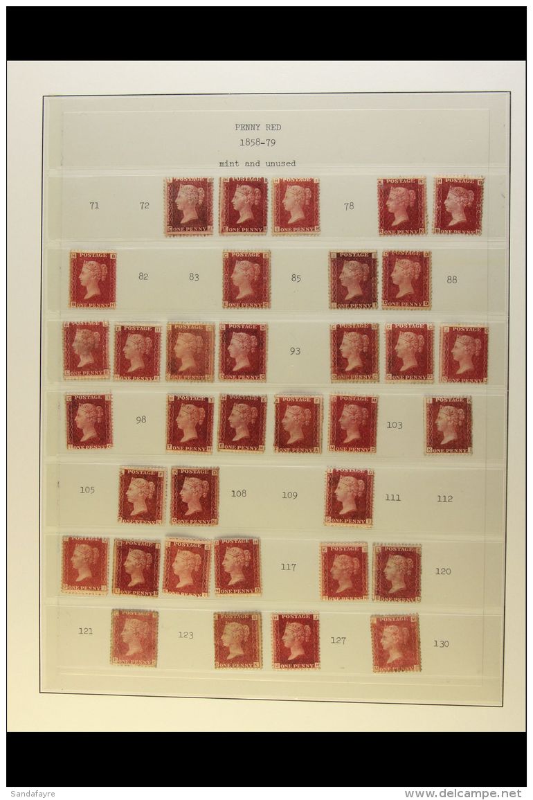 1858-79 MINT PENNY PLATES 1d Reds, All Different Collection Of Printing Plates Numbers 71 And 224, Note Better... - Autres & Non Classés