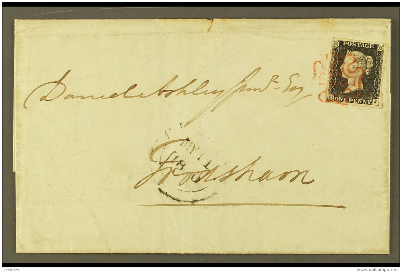 1840 Monday May 11th 1840 (The First Monday Posting) Entire Addressed To Frodsham From Kingsley Bearing A Four... - Other & Unclassified