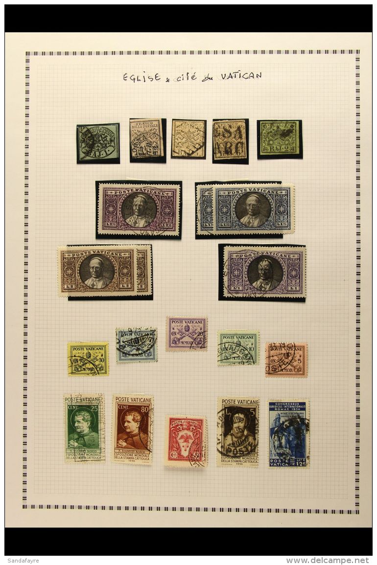 1929-1988 MINT AND USED COLLECTION Starts With A Range Of 1852-70 Papal States Issues, Then Continues With Vatican... - Other & Unclassified