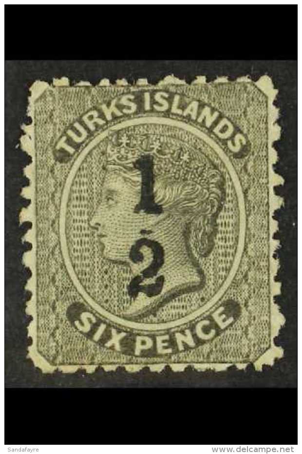 1881 "&frac12;" On 6d Black Surcharge, SG 8, Fine Mint, Fresh. For More Images, Please Visit... - Turks- En Caicoseilanden