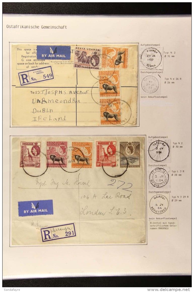 1953-61 STAMPS AND POSTAL HISTORY COLLECTION A Neatly Presented Collection Of Modern Used Stamps With Interesting... - Tanganyika (...-1932)