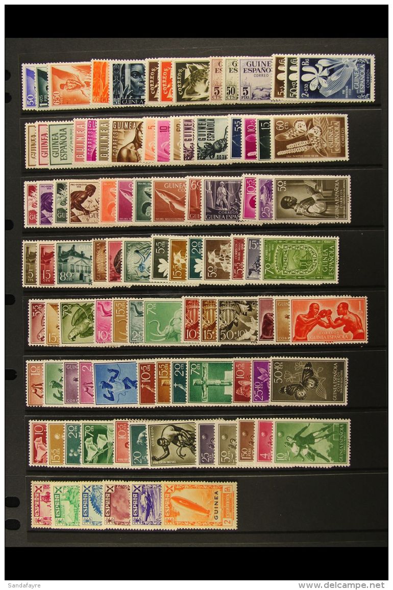 GUINEA 1943-59 Fine Mint (largely Nhm From 1954) Collection On Printed Pages, Largely Complete Incl. 1943... - Otros & Sin Clasificación