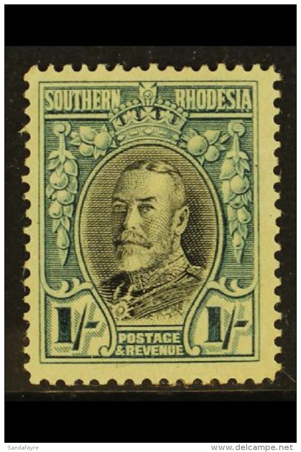 1931-37 1s Black &amp; Greenish Blue - Perf 14, SG 23b, Fine Mint For More Images, Please Visit... - Rhodésie Du Sud (...-1964)