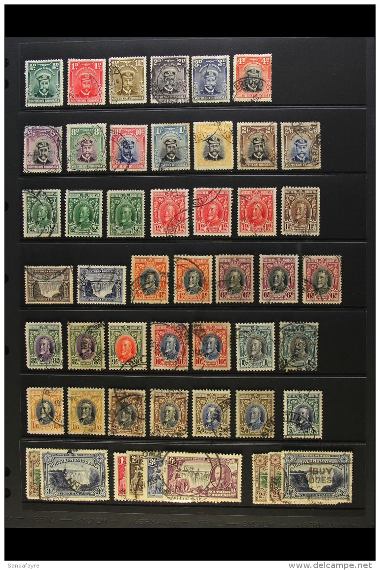 1924-37 ALL DIFFERENT USED COLLECTION Includes 1924-29 Admirals Set Complete To 2s6d, 1931-37 Definitives Complete... - Southern Rhodesia (...-1964)