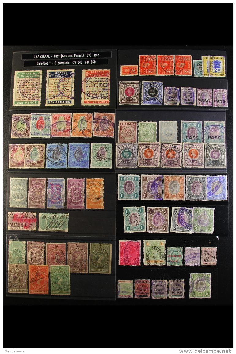 REVENUE STAMPS OF SOUTHERN AFRICA Powerful Accumulation On Leaves, Stockleaves, Stockcards, Dealer's Display... - Non Classés