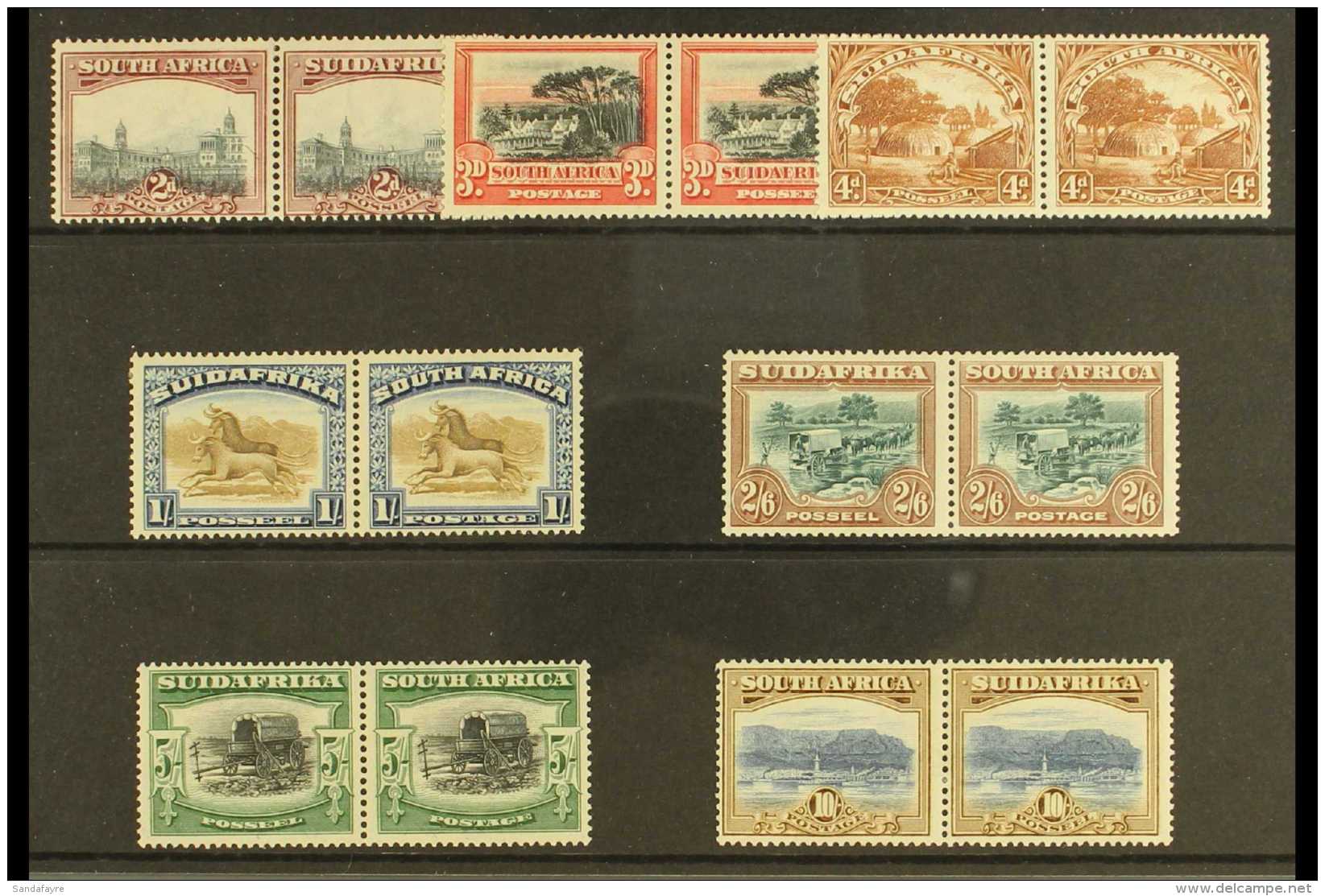 1927-30 Pictorials Set Complete, SG 34/39, Very Fine Mint (7 Pairs) For More Images, Please Visit... - Non Classés