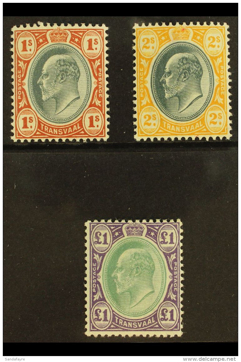 TRANSVAAL 1903 Ed VII Set 1s To &pound;1, Wmk Crown CA, SG 256/8, Very Fine Mint. (3 Stamps) For More Images,... - Unclassified