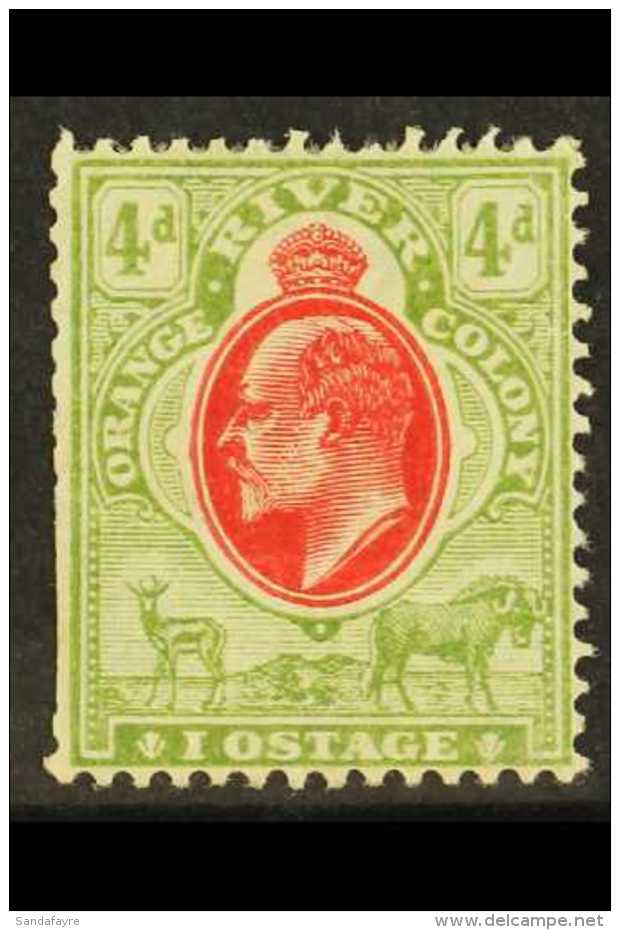 TRANSVAAL 1905 4d Scarlet And Sage Green, Variety "IOSTAGE", SG 150a, Mint, Trimmed Perfs At Left. Cat &pound;200.... - Non Classés