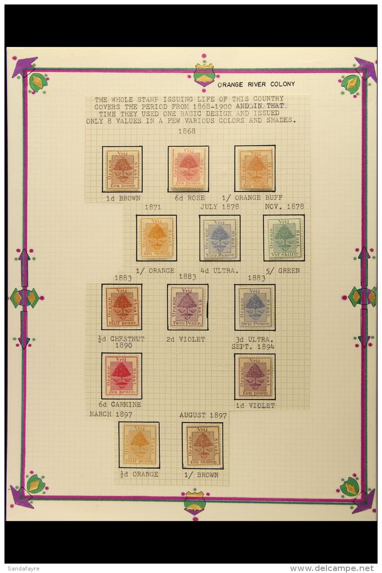 ORANGE FREE STATE 1868 - 1897. ATTRACTIVE SPECIALIZED "ORANGE TREE" MINT &amp; USED COLLECTION Presented On... - Non Classés