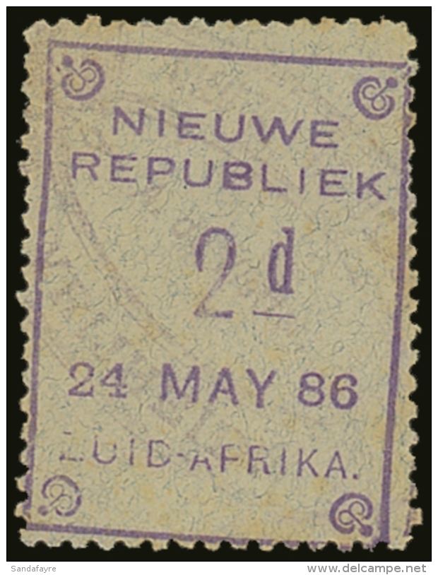 NEW REPUBLIC 1886 2d On Blued Paper, Without Arms, SG 27, Dated 24 May 86, Fine Used With Oval Cancel. Scarce... - Non Classés