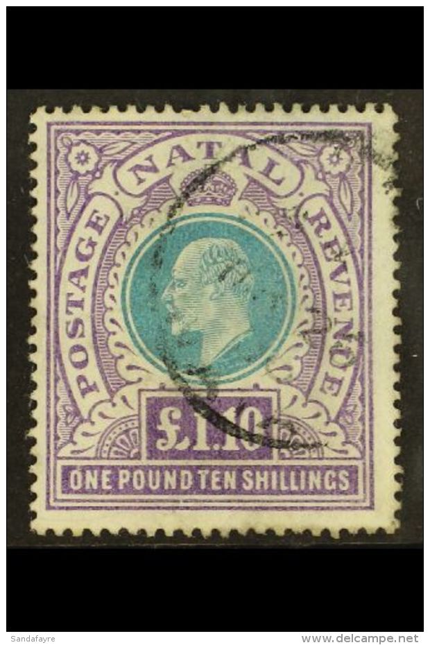 NATAL 1902 &pound;1.10s Green And Violet,  Ed VII, SG 143, Very Fine Used. For More Images, Please Visit... - Non Classés