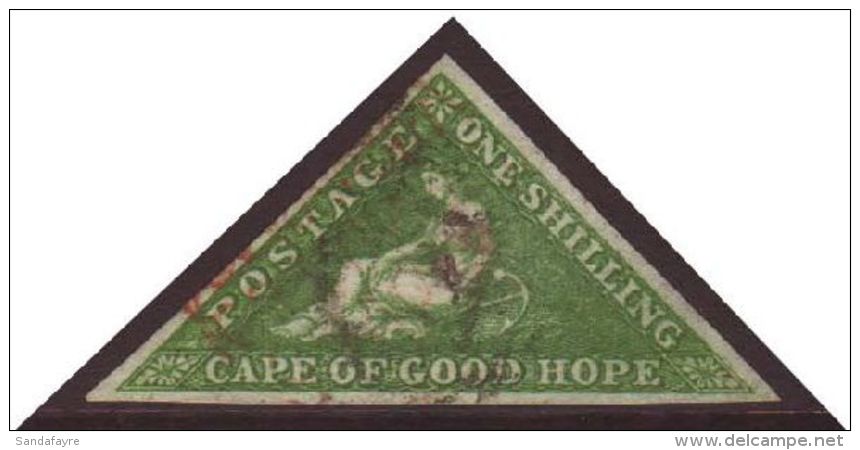 CGH 1855-63 1s Bright Yellow-green Triangular, SG 8, Very Fine Used With Lovely Even Margins All Round. Lightly... - Zonder Classificatie