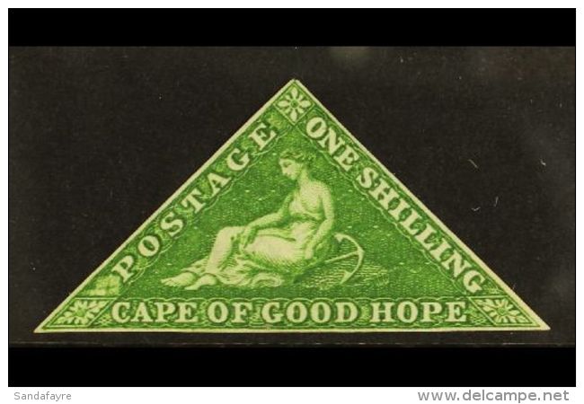 CAPE OF GOOD HOPE 1855-63 1s Bright Yellow Green, SG 8, Unused, No Gum With 3 Neat Margins &amp; Wonderful Fresh... - Unclassified