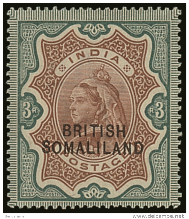 1903 3r Brown And Green With Opt At Bottom, SG 23, Lightly Hinged Mint. For More Images, Please Visit... - Somaliland (Protectorat ...-1959)