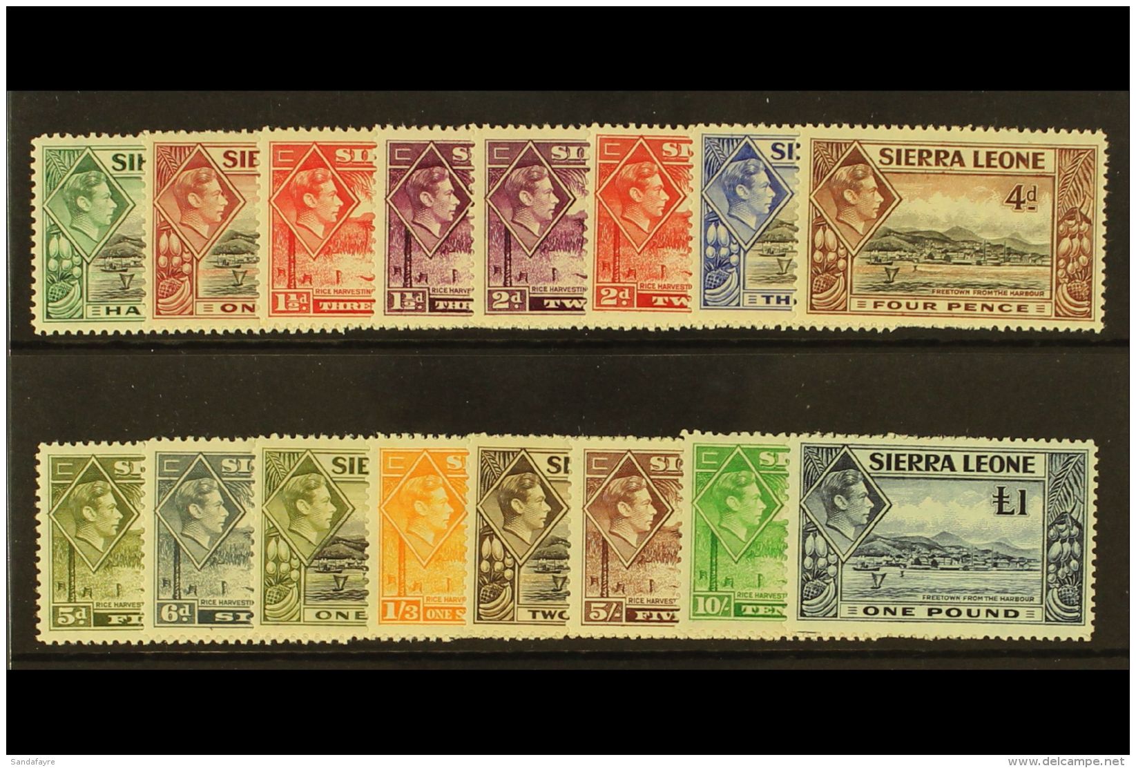 1938-44 Pictorials Set Complete, SG 188/200, Very Fine Mint (16 Stamps) For More Images, Please Visit... - Sierra Leone (...-1960)