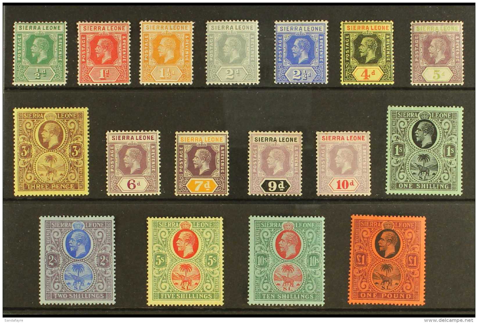 1912-21 Definitives Set Complete, SG 112/28, Fine Mint (17 Stamps) For More Images, Please Visit... - Sierra Leone (...-1960)