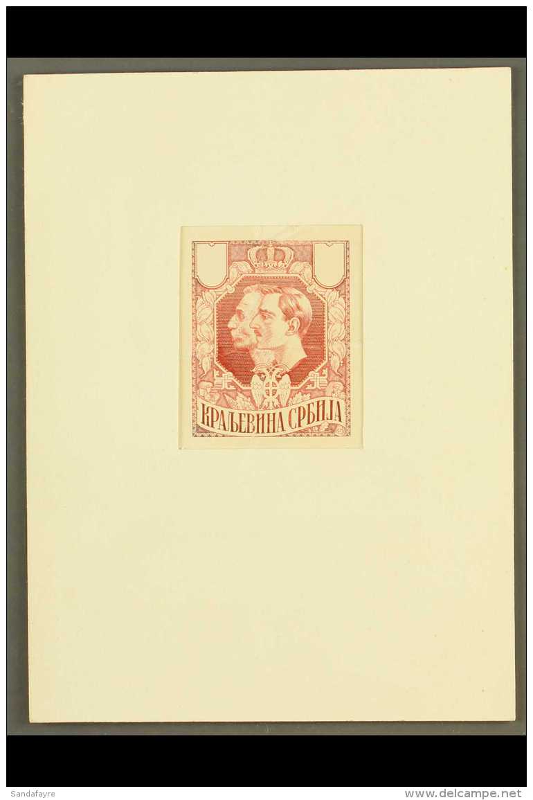 1918 IMPERF PROOF ESSAY For The 'King Petar And Prince Alexander' Design (as SG 194/26 But The Stamp Design Is... - Serbie