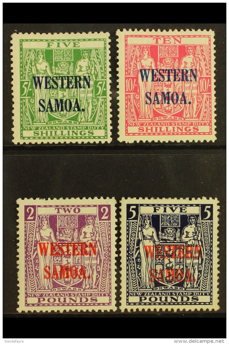 1935 - 42 5s Green To &pound;5 Indigo Blue Postal Fiscal Set Complete, On "Wiggins Teape" Paper, SG 194a/d,  Fine... - Samoa