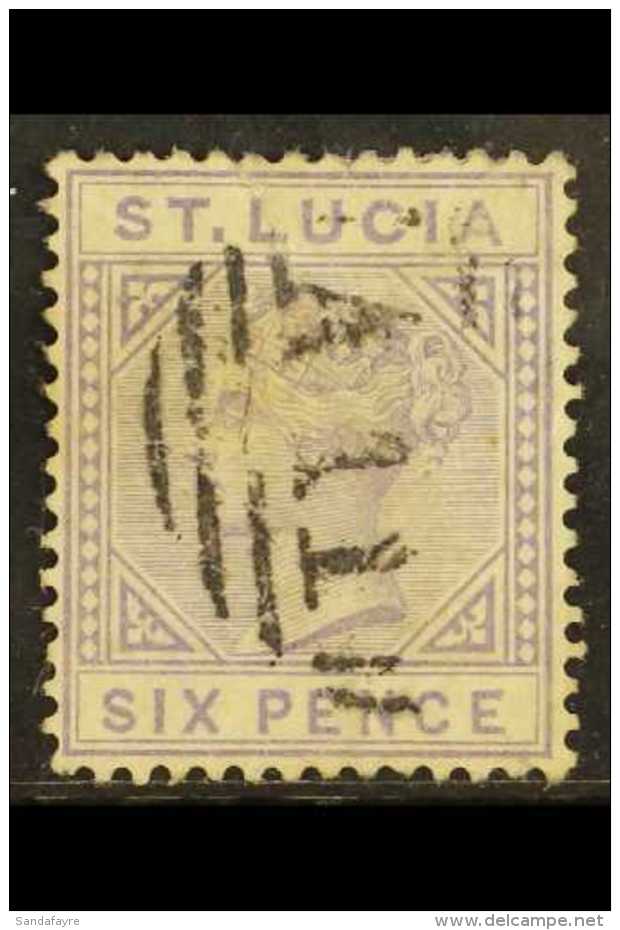 1883-6 6d Lilac, Wmk Crown CA, SG 35, Used, Faults, Cat.&pound;200 For More Images, Please Visit... - St.Lucia (...-1978)