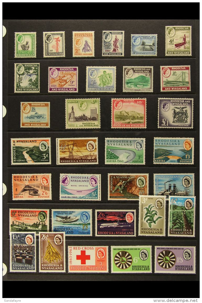 1959-1969 COMPLETE NEVER HINGED MINT With Rhodesia And Nyasaland 1959-62 Definitive Set, Plus All The Subsequent... - Other & Unclassified