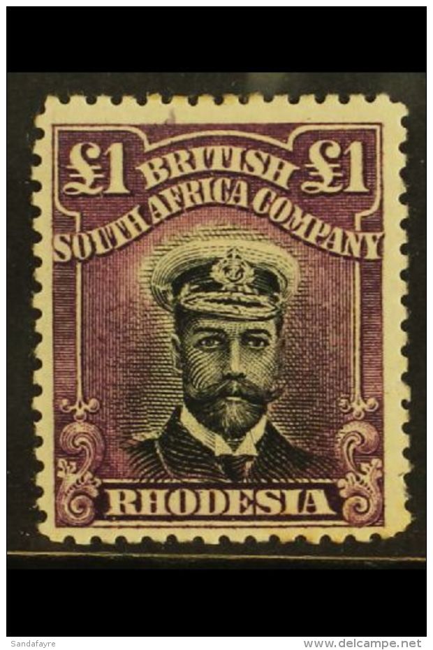 1913-19 &pound;1 Black &amp; Purple Perf 14 (Head II), SG 242, Fine Mint For More Images, Please Visit... - Other & Unclassified