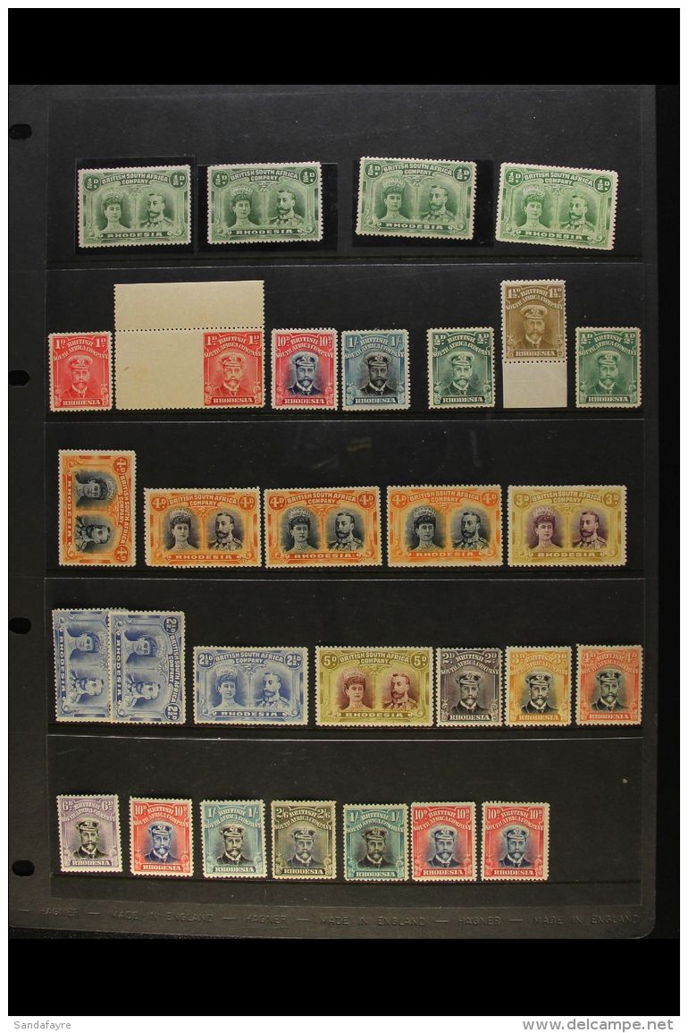 1910-24 MINT SELECTION Presented On A Pair Of Stock Pages. Includes A "Double Heads" Perf 14 Range With Shades To... - Other & Unclassified