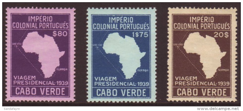 CAPE VERDE ISLANDS 1939 President Carmona Tour Set, SG 316/8, Very Fine Mint (3 Stamps) For More Images, Please... - Autres & Non Classés