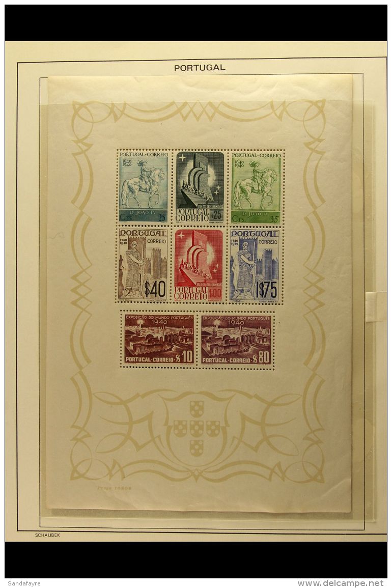 1940-44 NHM MINIATURE SHEET COLLECTION Presented In Mounts On Printed Pages. A Complete Run Inc 1940 Centenary M/s... - Sonstige & Ohne Zuordnung