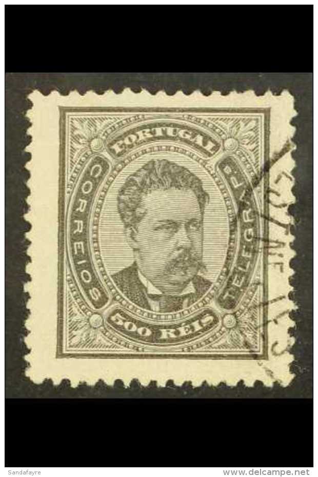 1882-1884 500r Black "King Luis", Mi 58yb, SG 216, Very Fine Cds Used For More Images, Please Visit... - Autres & Non Classés