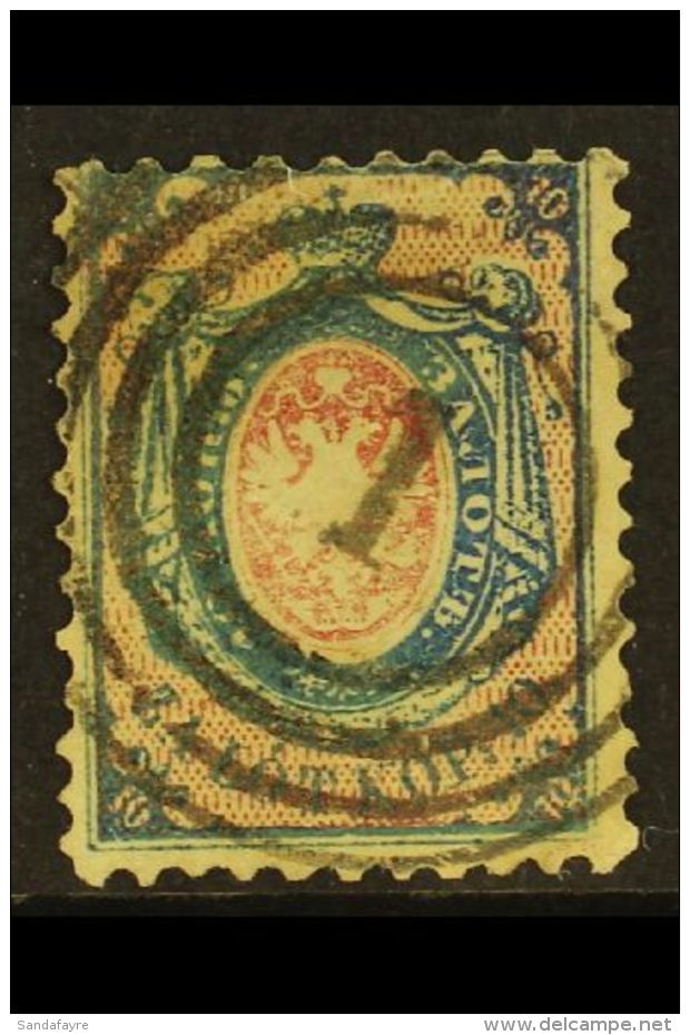 1860 10k Pale Blue And Pale Rose, SG 1b (Michel 1a), Used With Neat "1" Concentric- Ring Cancellation. For More... - Other & Unclassified