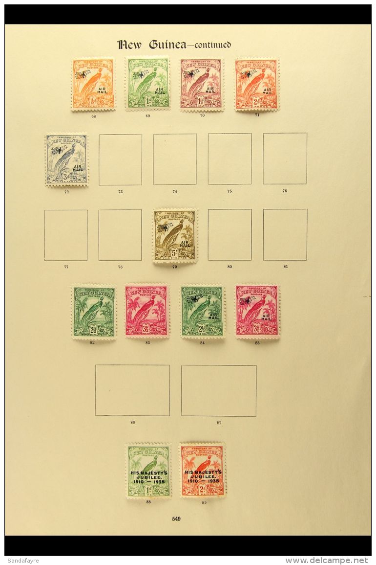 1931-1935 FINE MINT COLLECTION ON "NEW IMPERIAL" LEAVES A Lovely All Different Range Of Postage Issues, Airs... - Papua New Guinea