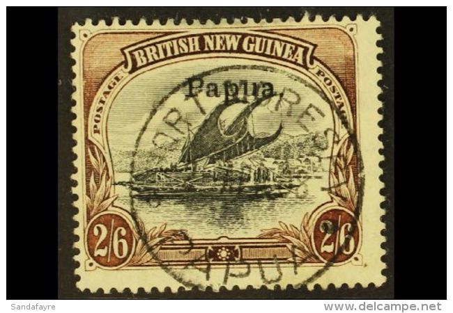 1907 2s 6d Black And Brown, Wmk Vertical, Thin Paper, SG 45a, Very Fine Used Central Cds. For More Images, Please... - Papua New Guinea